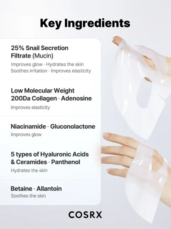 ⁦Advanced Snail Mucin Glass Glow Hydrogel Mask_3ea⁩ - الصورة ⁦9⁩