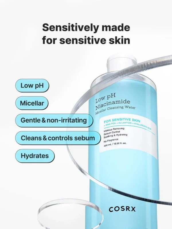 [COSRX] Low PH Niacinamide Micellar Cleansing Water 400ml (13.52 fl.oz) - Image 4