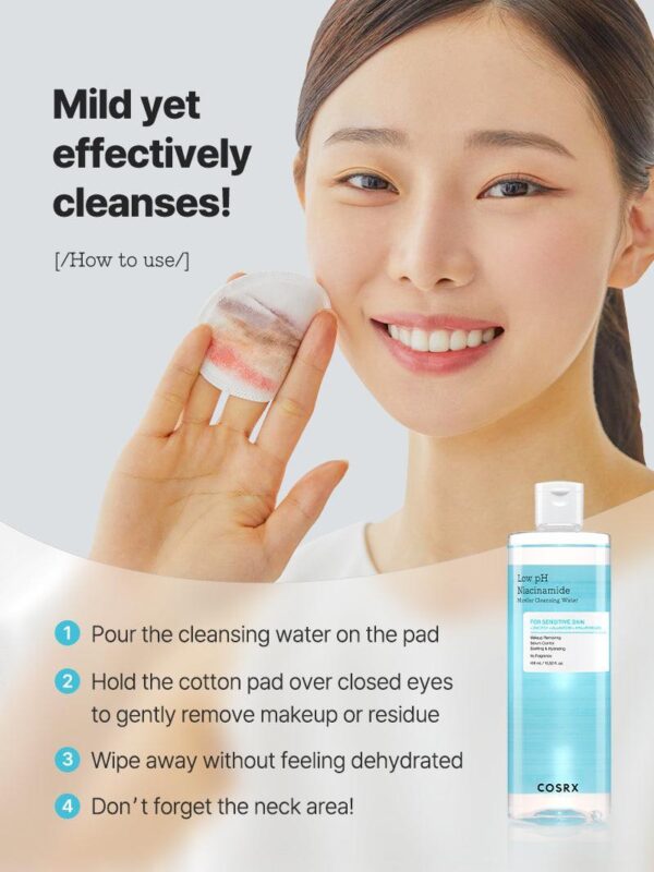 [COSRX] Low PH Niacinamide Micellar Cleansing Water 400ml (13.52 fl.oz) - Image 8